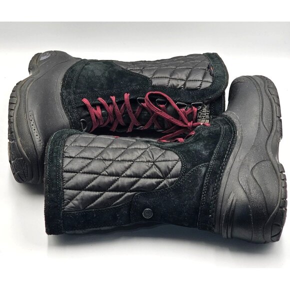 The North Face Women's Black Purple Thermoball Utility Winter Boots Sz 8.5 3012 - Picture 11 of 15